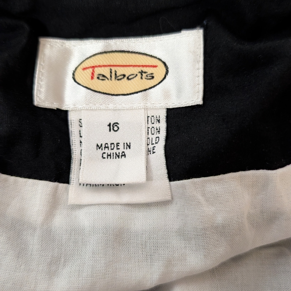 *2 FOR 1* Talbots Black and Multicolor A-Line Skirt - Picture 7 of 8